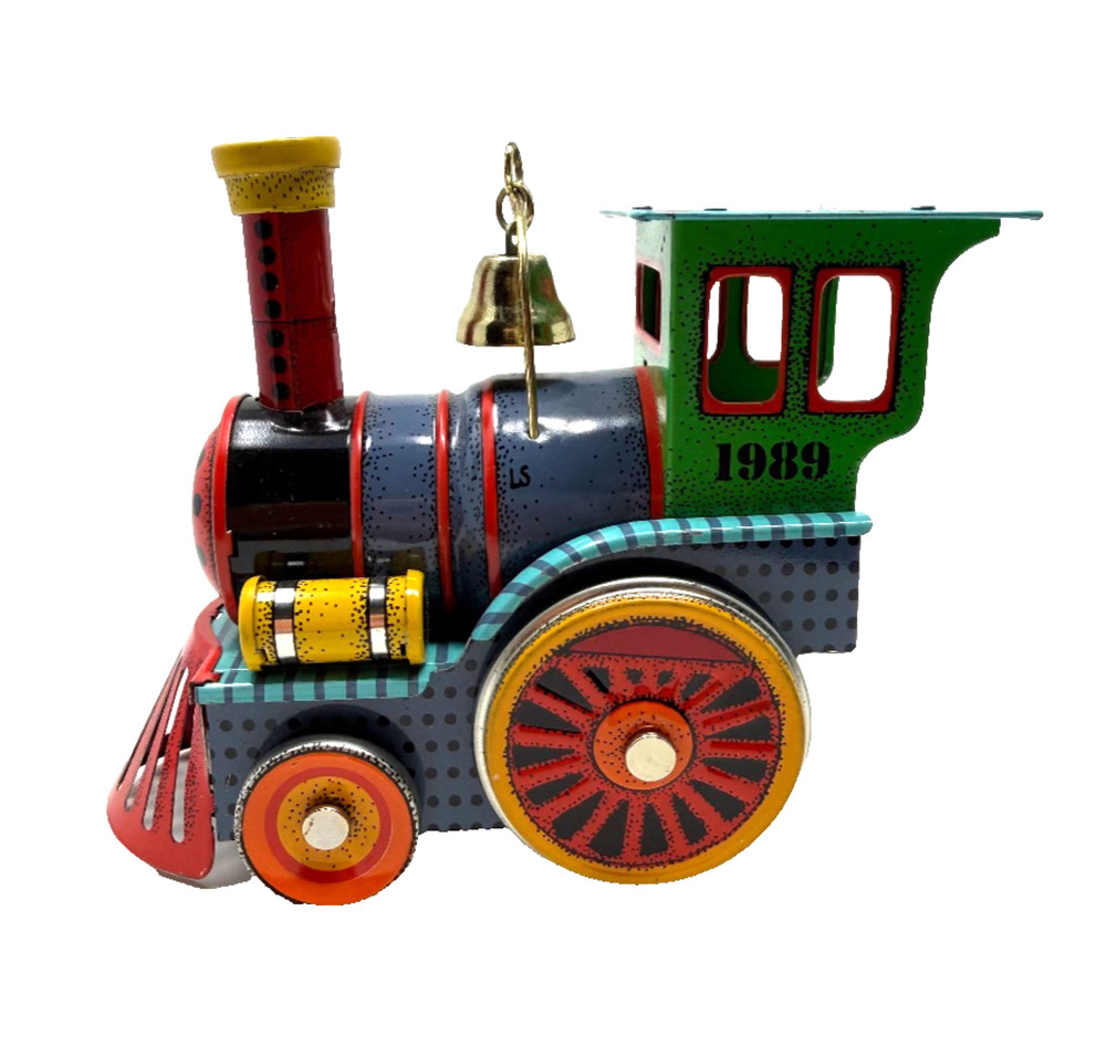 Hallmark 1989 Keepsake Tin Locomotive Ornament 8th Final in Series EUC